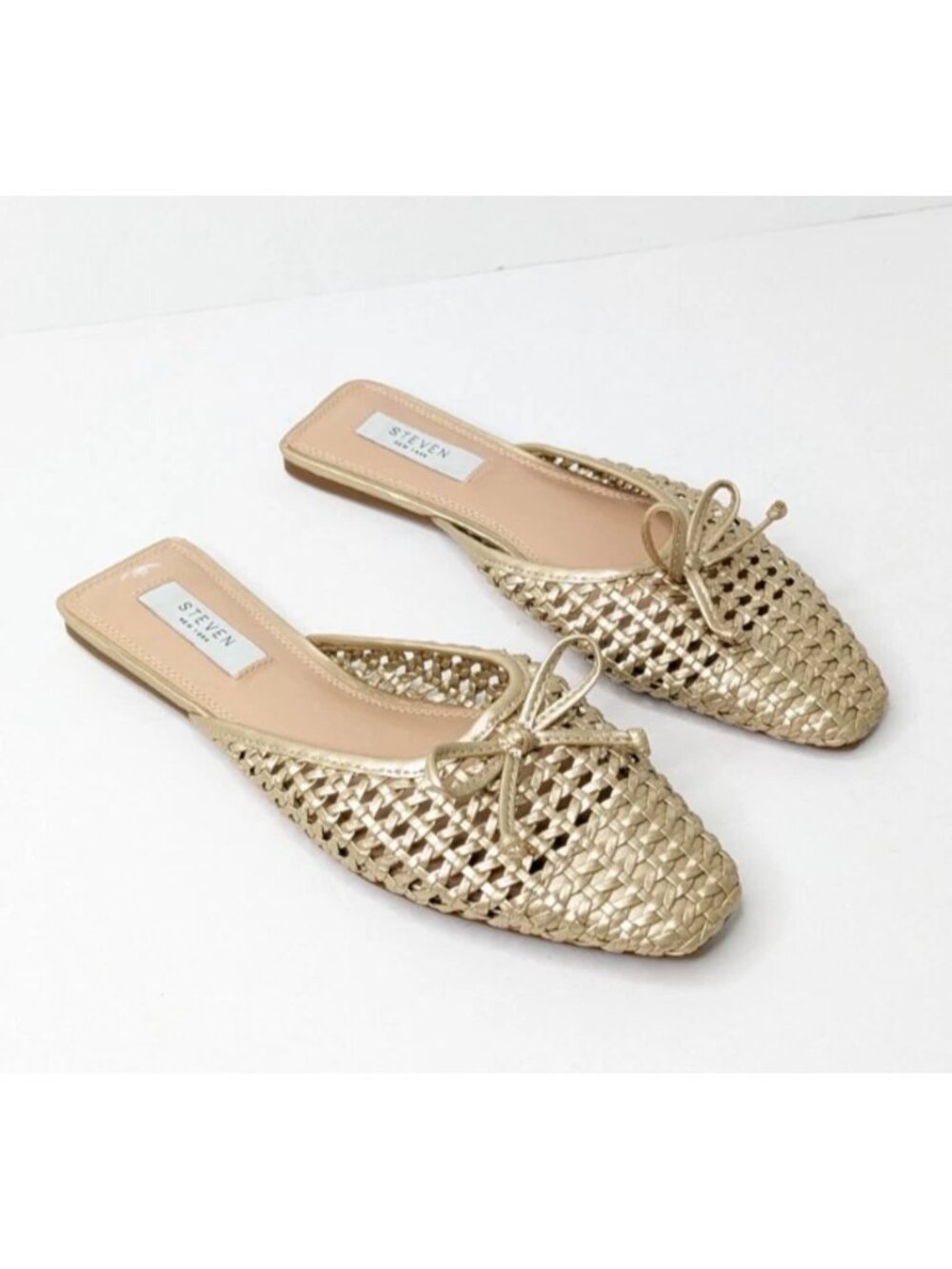 Steven New York Celeste Mules, Gold, Women's  size 6.5